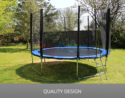 Ladder PlayActive 10ft Trampoline With FREE Safety Net Enclosure Shoe Bag Rain Cover 
